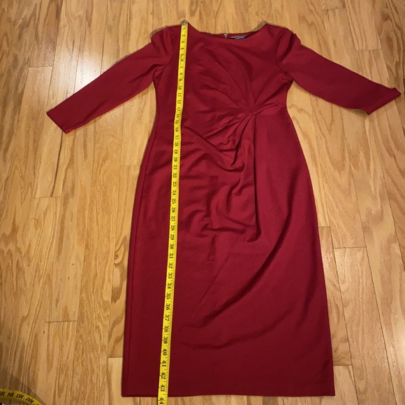 Lands’ End Red Shift Dress Side Pleated size 6 - Picture 13 of 15
